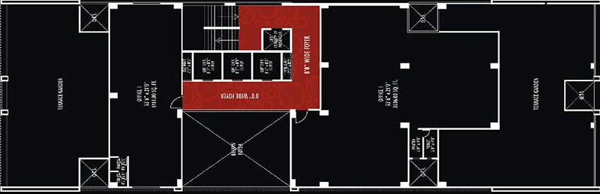 Floor Plan of Sarthav Abhishree Adroit in Vastrapur, Ahmedabad - Image 319871