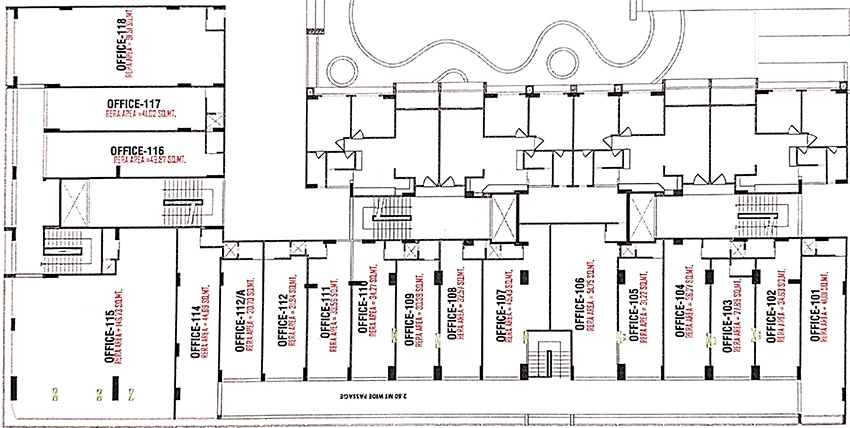 Floor Plan of Commercial Satyamev Royal 3 in Chandkheda, Ahmedabad - Image 319882