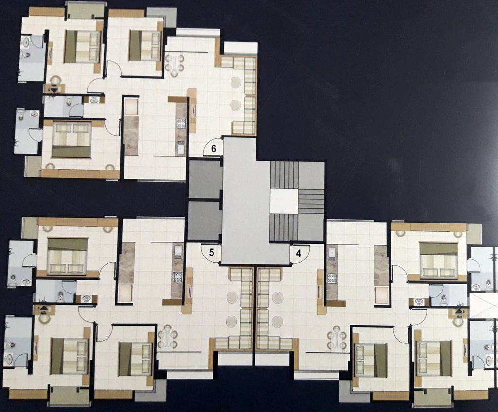 Floor Plan of Gayatri Tithi Heights in New Alkapuri, Vadodara - Image 319903