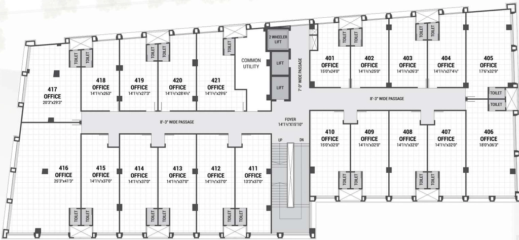 Floor Plan of Shivalik Square in Nava Vadaj, Ahmedabad - Image 319921