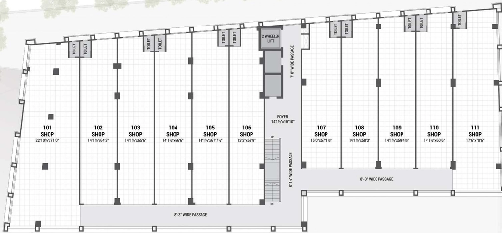 Floor Plan of Shivalik Square in Nava Vadaj, Ahmedabad - Image 319922