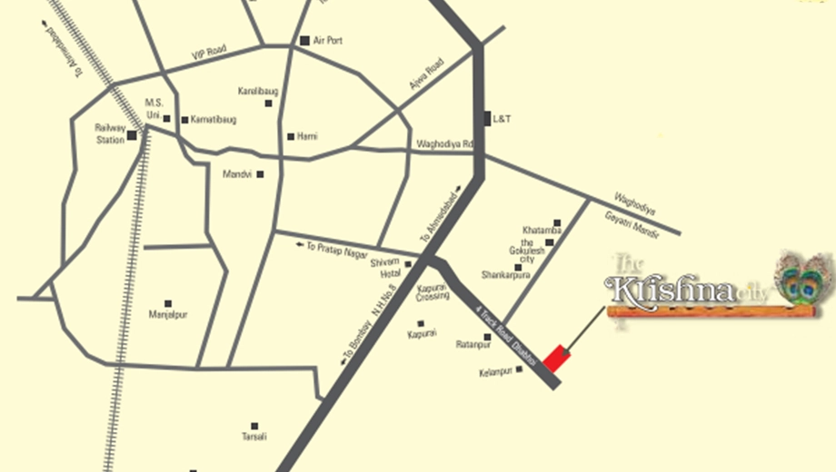 Location of The Krishna City in Kelanpur, Vadodara - Image 319964