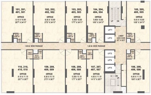 Floor Plan of Merlin 18 East in Koregaon Park, Pune - Image 319981