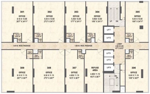 Floor Plan of Merlin 18 East in Koregaon Park, Pune - Image 319984