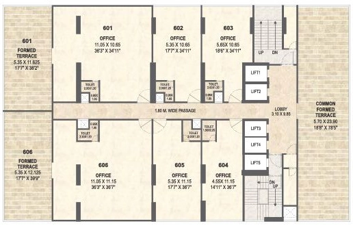 Floor Plan of Merlin 18 East in Koregaon Park, Pune - Image 319983