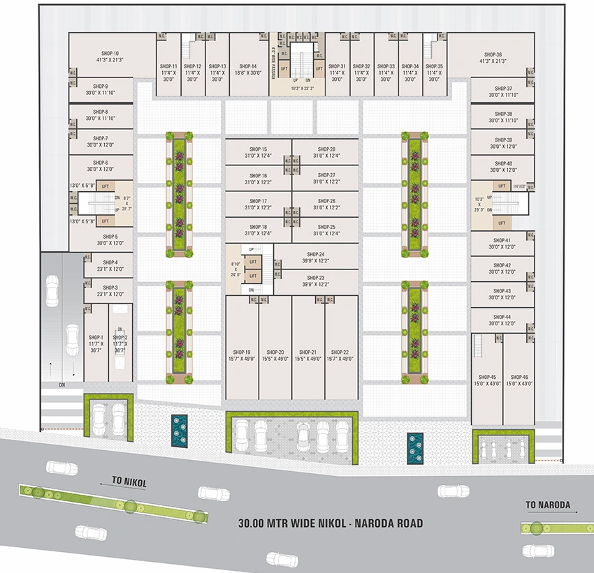 Floor Plan of Shree Rosevill Sky in Nava Naroda, Ahmedabad - Image 320010