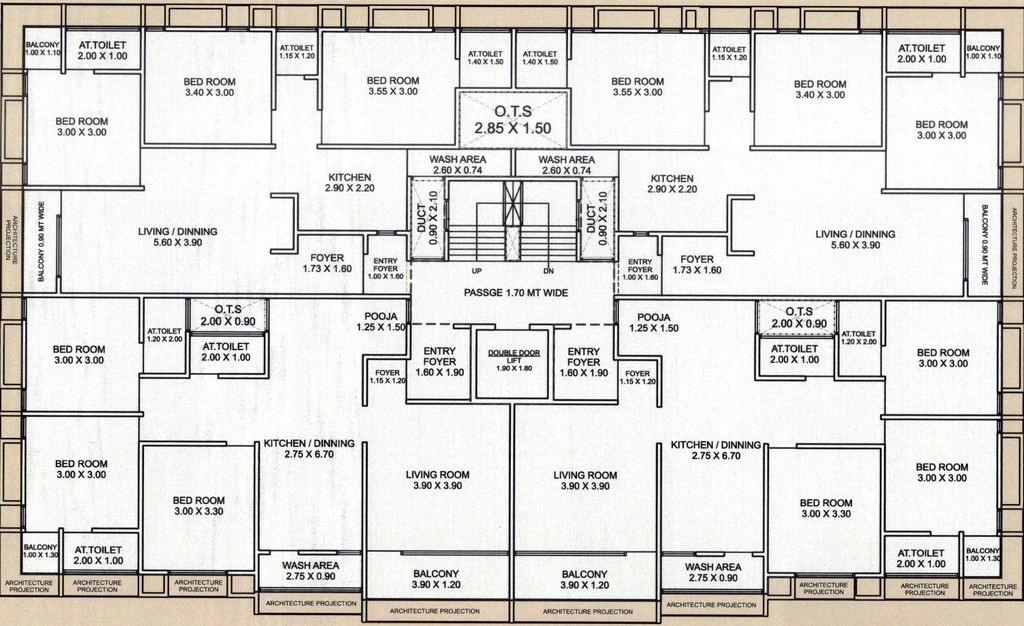 Floor Plan of Brahma The Wingz Phase 2 in Gotri, Vadodara - Image 320247