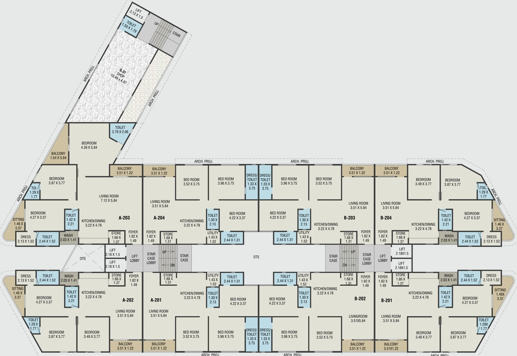 Floor Plan of Akshar Trinity Heights in Kalali, Vadodara - Image 320287