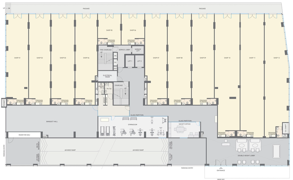 Floor Plan of Commercial Emerald Kingsvilla in Pipliyahana, Indore - Image 320298