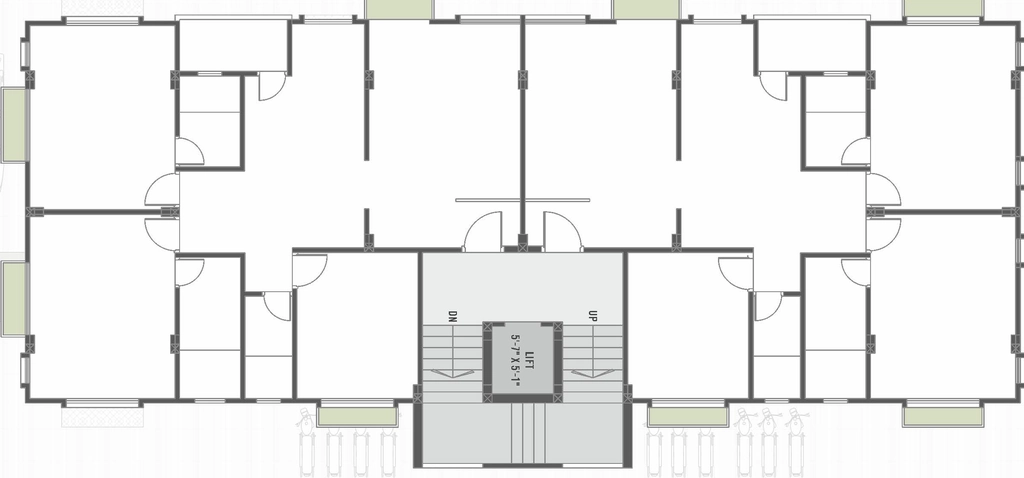Floor Plan of Landmark Tulip Residency in Alkapuri, Vadodara - Image 320308