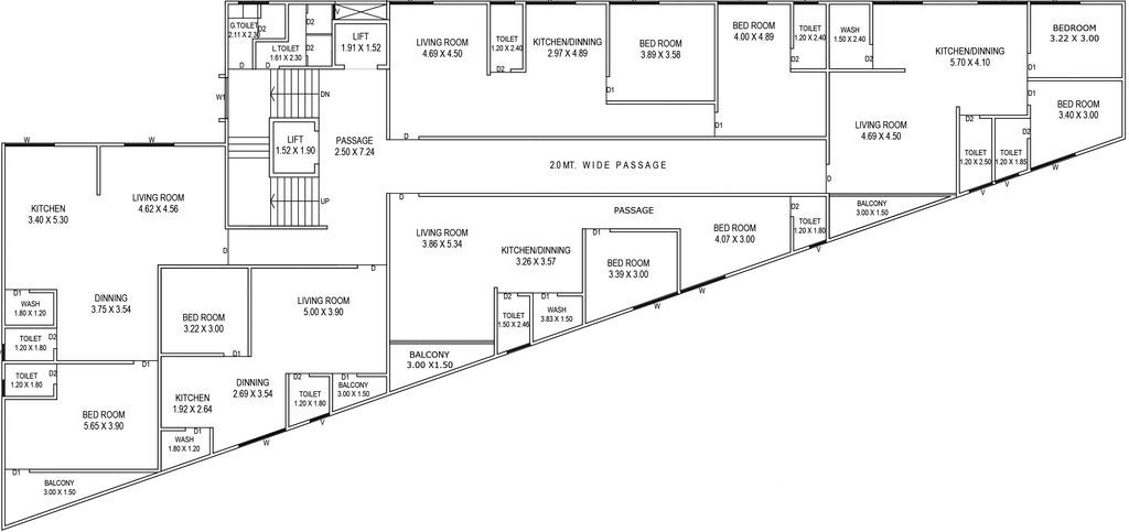 Floor Plan of Terra Heights in Atladara, Vadodara - Image 320315