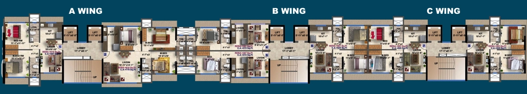 Floor Plan of KCD Aura in Borivali West, Mumbai - Image 320343