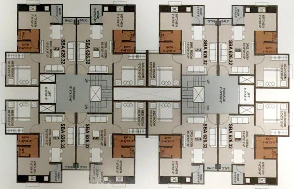 Floor Plan of Delta the Empire in Undera, Vadodara - Image 320358
