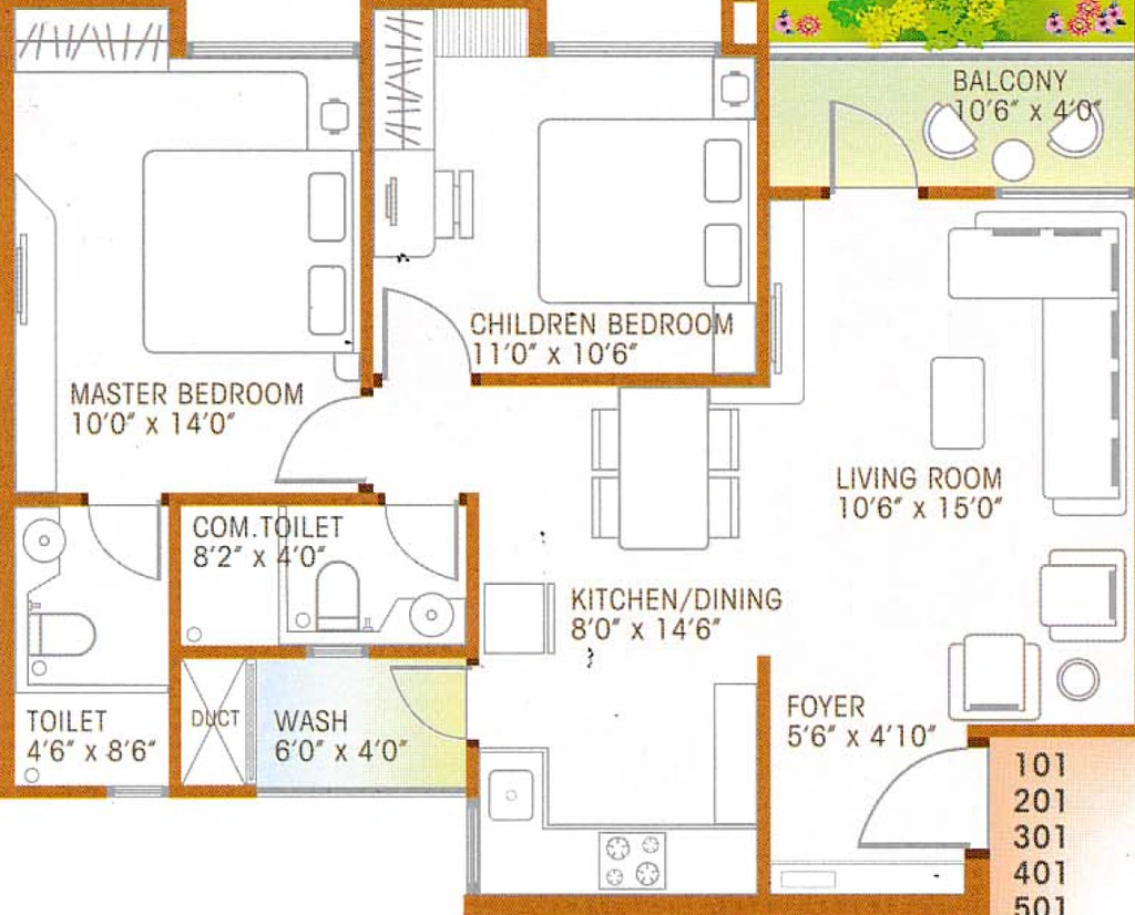 2 BHK Flat in FutureScapes The Oakland in Waghodia Road, Vadodara - Image 870679