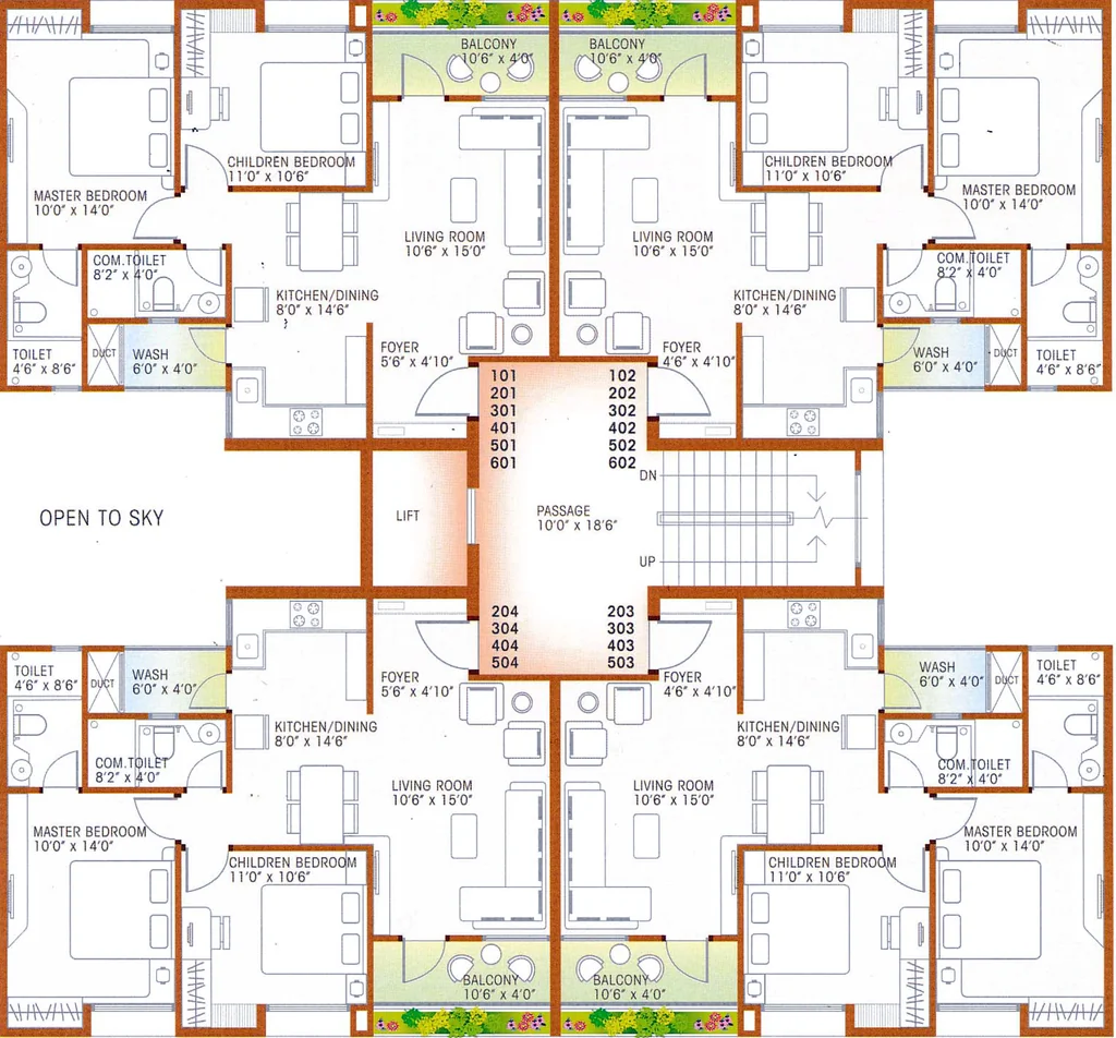 Floor Plan of FutureScapes The Oakland in Waghodia Road, Vadodara - Image 320460