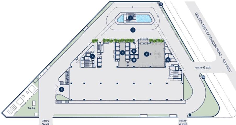 Master Plan of Aurean One Golden Mile in Kokapet, Hyderabad - Image 320533