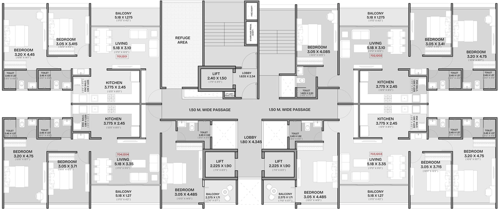 Floor Plan of Ahura The Latitude Phase 2 in NIBM, Pune - Image 320618
