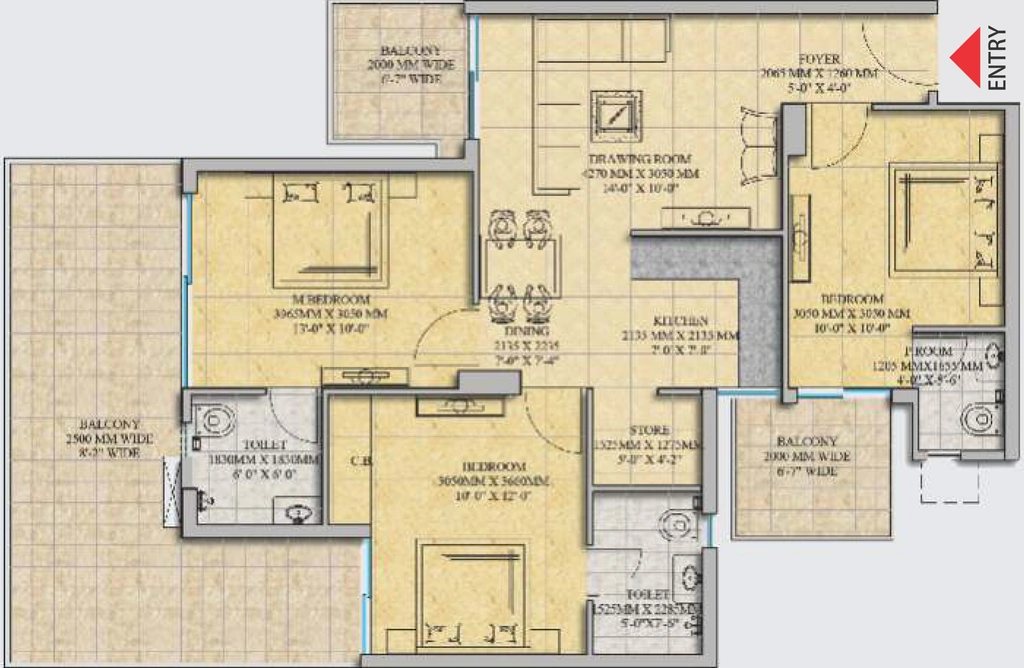 3 BHK Flat in Gaur Yamuna City in Yamuna Expressway, Greater Noida - Image 870827