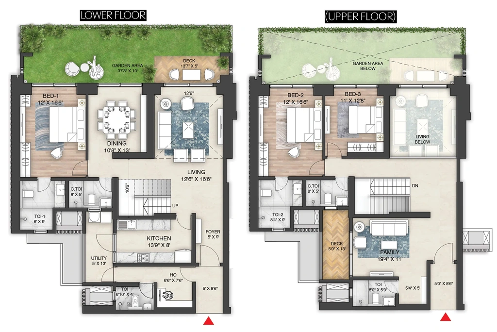 3 BHK Duplex in Oakwood - The Prestige City in Indirapuram, Ghaziabad - Image 870912
