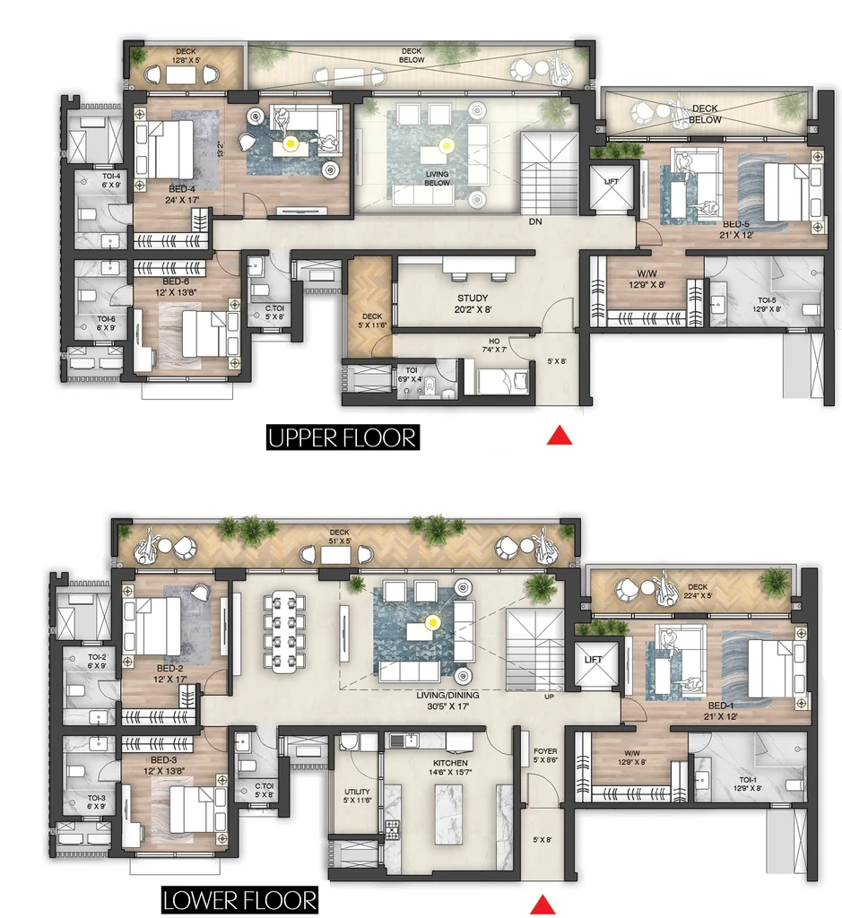 6 BHK Penthouse in Oakwood - The Prestige City in Indirapuram, Ghaziabad - Image 870922