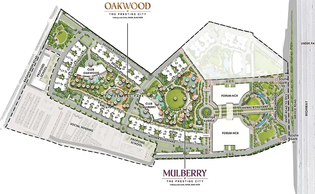 Master Plan of Mulberry - The Prestige City in Indirapuram, Ghaziabad - Image 320840