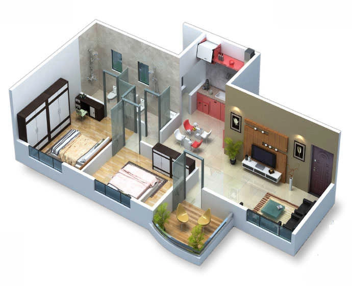 2 BHK Flat in Sacho Heights in Pathardi Phata, Nashik - Image 870951