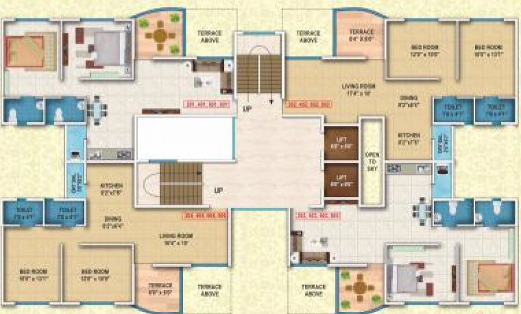 Floor Plan of Sacho Heights in Pathardi Phata, Nashik - Image 320851