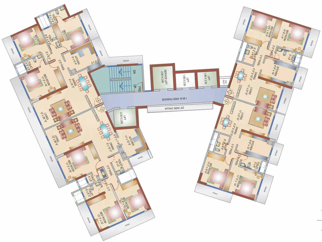 Floor Plan of Bhoomi Aura Biplex in Borivali West, Mumbai - Image 320930