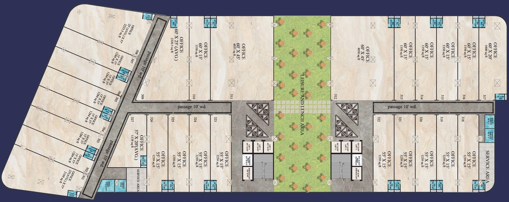Floor Plan of Laabham Highlights in Bada Bangarda, Indore - Image 321054