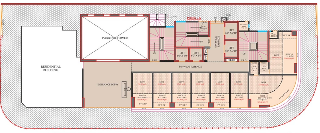 Floor Plan of Commercial Magic Heights in Malad East, Mumbai - Image 321111