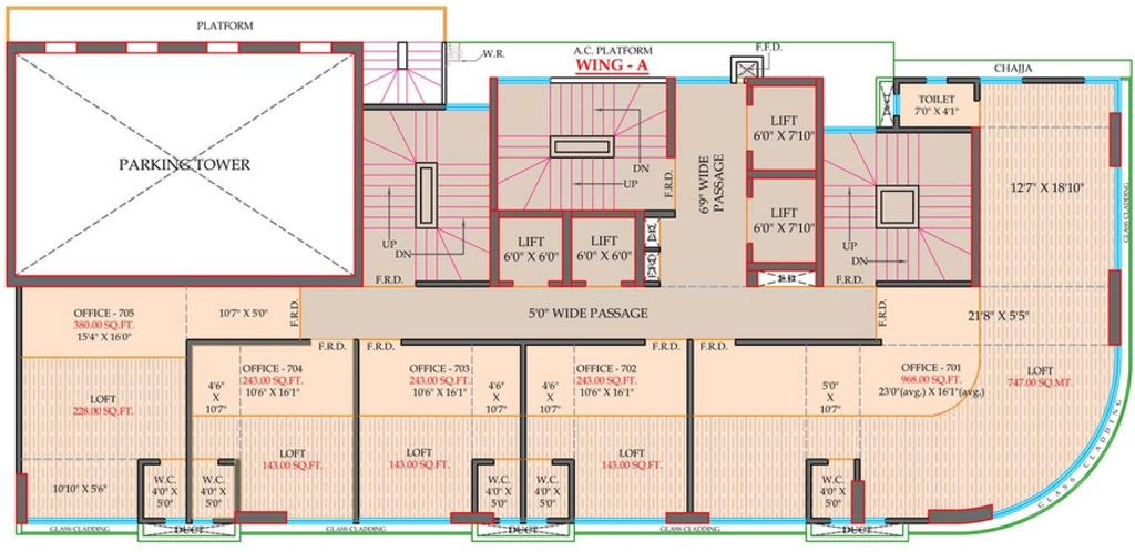 Floor Plan of Commercial Magic Heights in Malad East, Mumbai - Image 321112