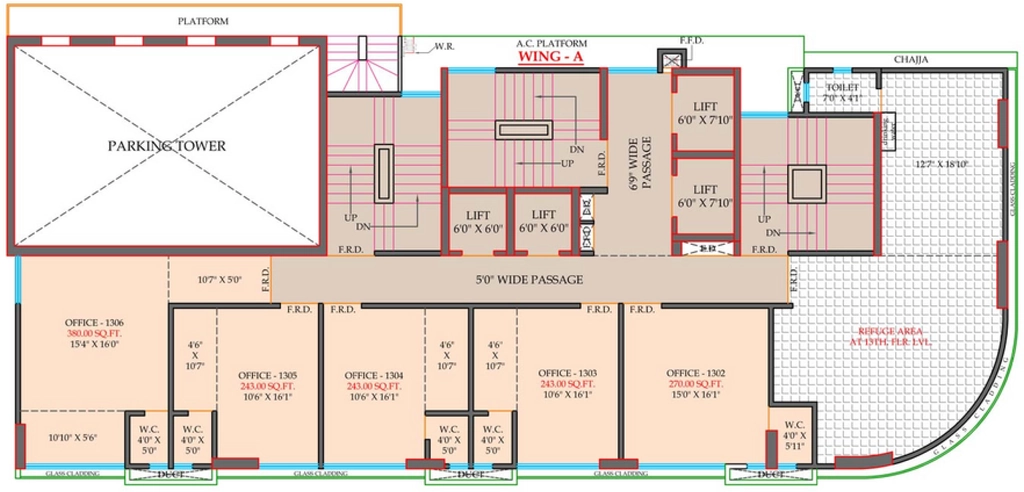 Floor Plan of Commercial Magic Heights in Malad East, Mumbai - Image 321107