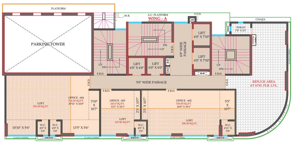 Floor Plan of Commercial Magic Heights in Malad East, Mumbai - Image 321108