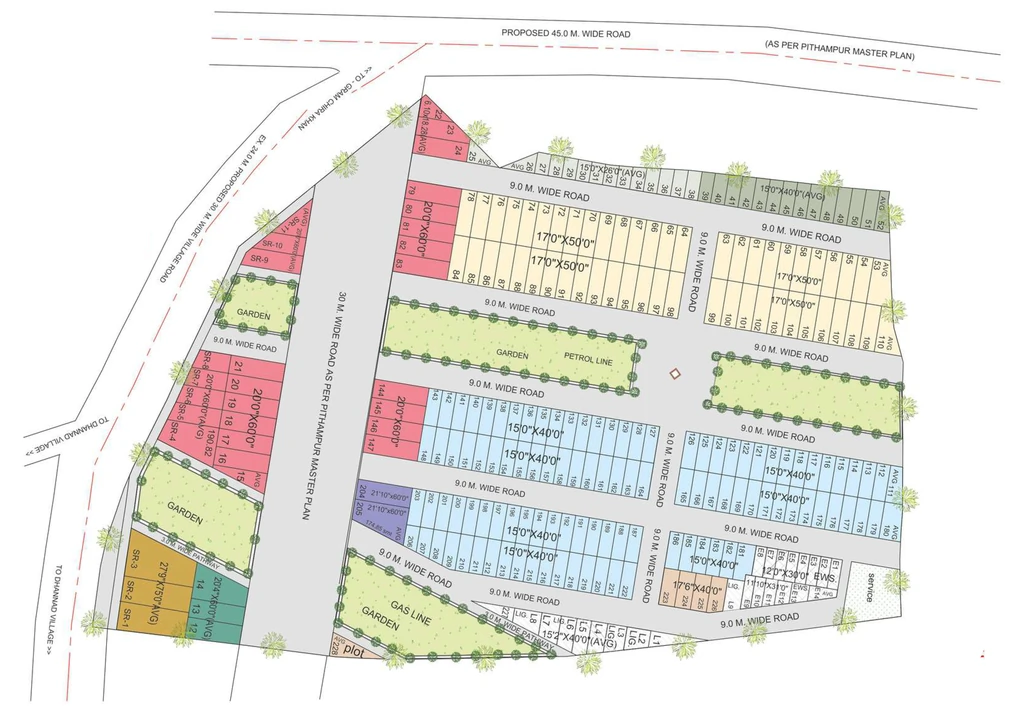 Master Plan of Sarthak Smart City in Dhannad, Indore - Image 321205