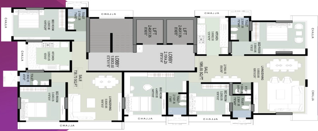 Floor Plan of AKN Yeshwant Sadan in Vile Parle East, Mumbai - Image 321432