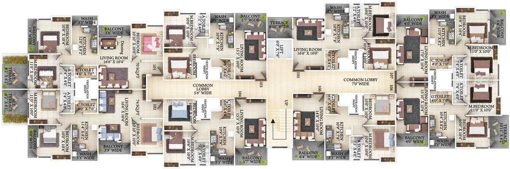 Floor Plan of Creative Homes Greenvilla 2 in Gorewada, Nagpur - Image 321466