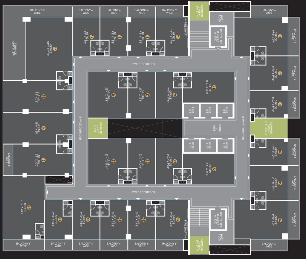 Floor Plan of NRC Business Park in Super Corridor, Indore - Image 321525
