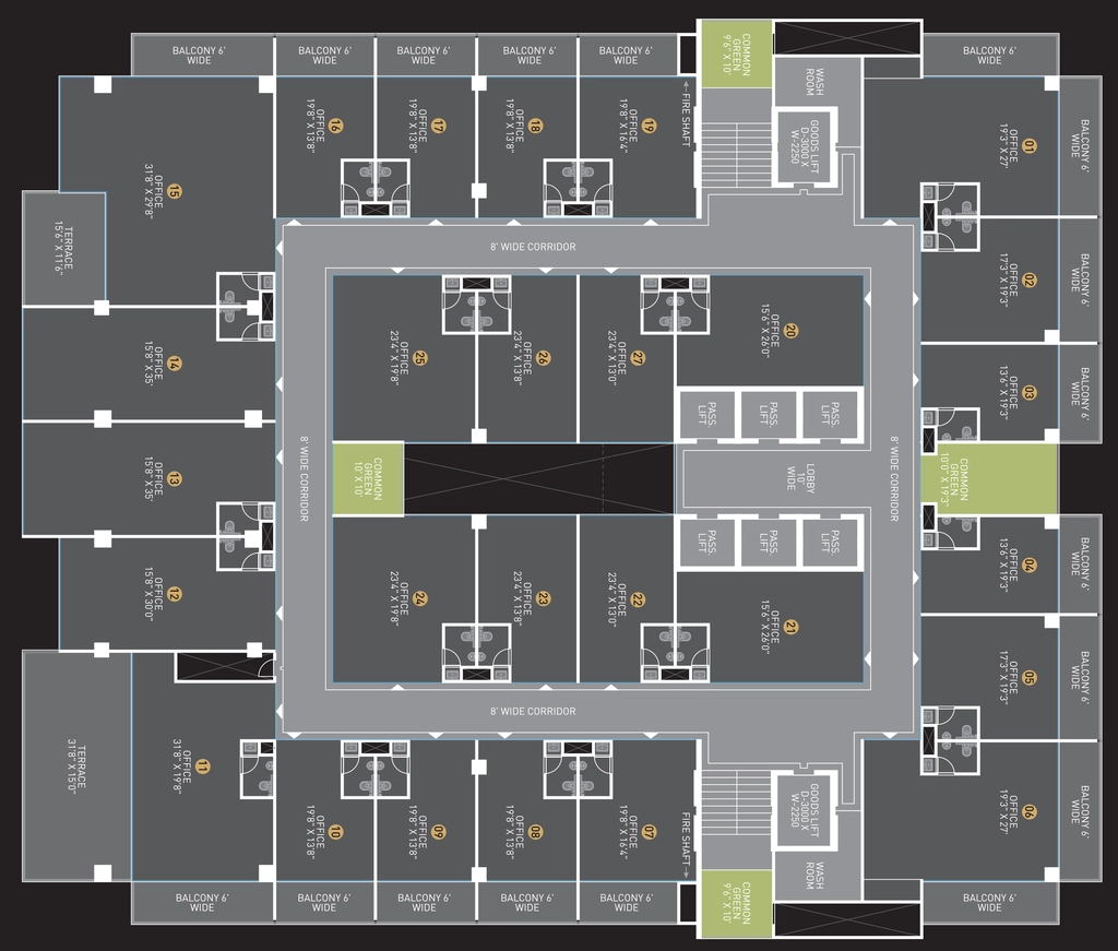 Floor Plan of NRC Business Park in Super Corridor, Indore - Image 321527