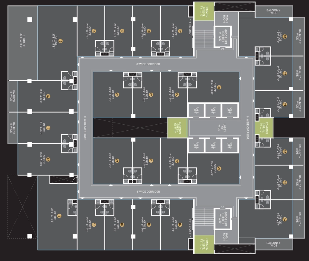Floor Plan of NRC Business Park in Super Corridor, Indore - Image 321524