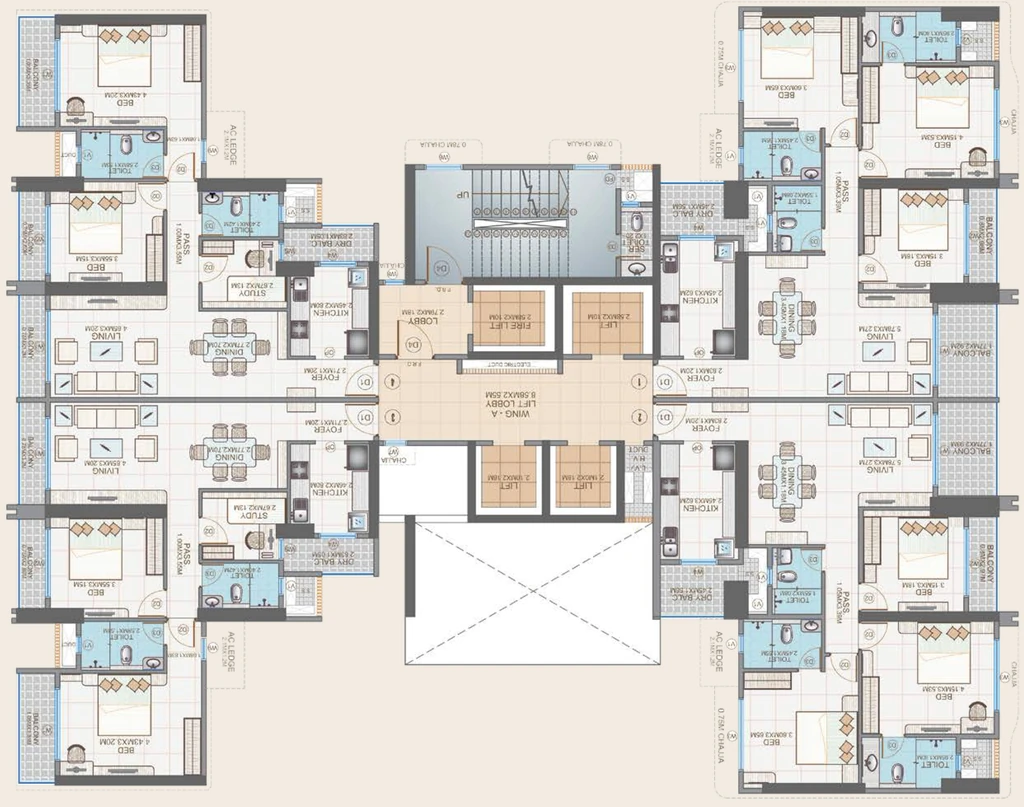 Floor Plan of Zaveri Aranya The Park in Malad West, Mumbai - Image 321775