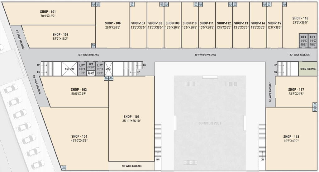 Floor Plan of Rashmi Anam Fortune Plaza in Nikol, Ahmedabad - Image 321856