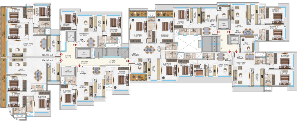 Floor Plan of Kamla Arunkamal in Vile Parle East, Mumbai - Image 321866