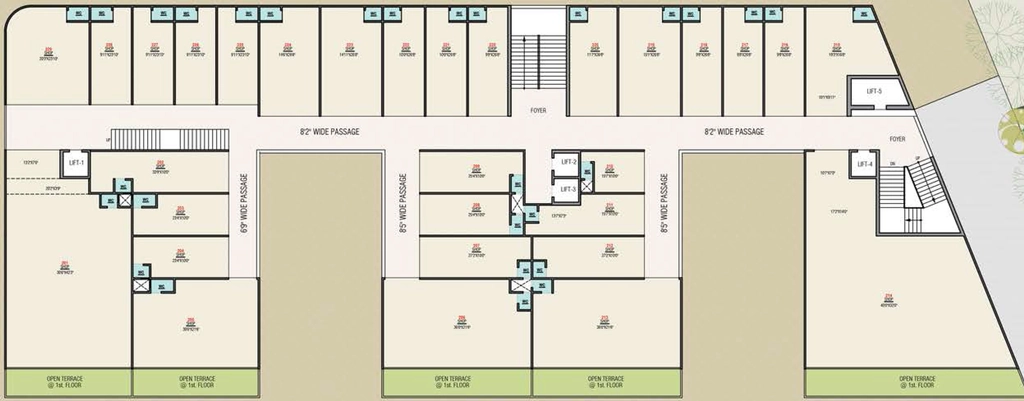 Floor Plan of Dwarkadhish Sun Business Hub in Odhav, Ahmedabad - Image 322010