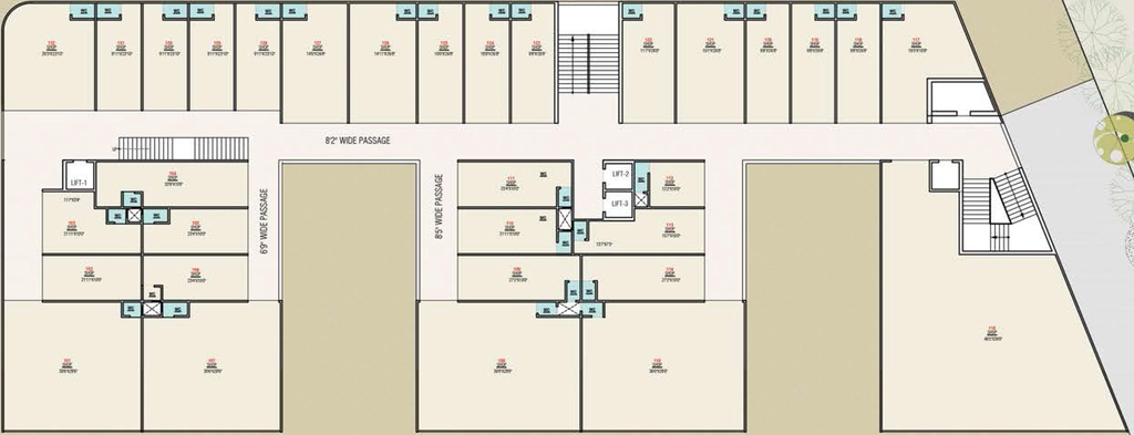 Floor Plan of Dwarkadhish Sun Business Hub in Odhav, Ahmedabad - Image 322008
