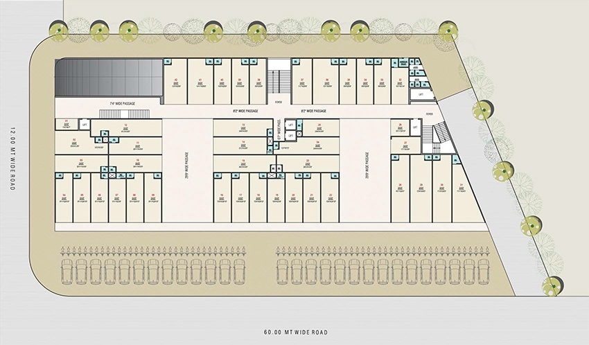 Master Plan of Dwarkadhish Sun Business Hub in Odhav, Ahmedabad - Image 322007