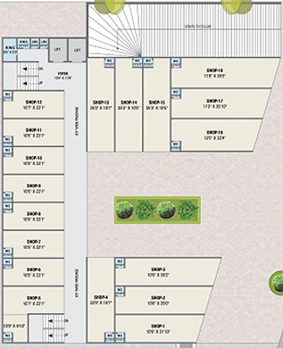 Floor Plan of Ganesh Icon and Heights in Nava Naroda, Ahmedabad - Image 322018