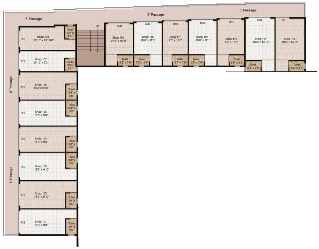 Floor Plan of Commercial Balaji Siddhi Heights in Chunchale, Nashik - Image 322154