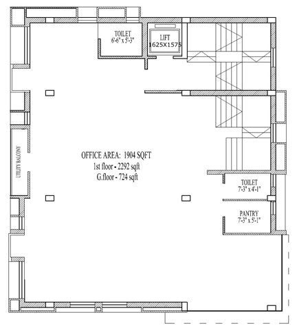 Floor Plan of Commercial Essquare Eadness Court in Ballygunge, Kolkata - Image 322178