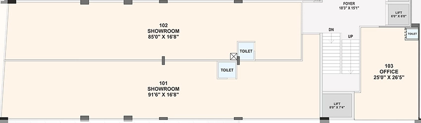 Floor Plan of Maruti Citius Commercial Spaces in Navrangpura, Ahmedabad - Image 322325