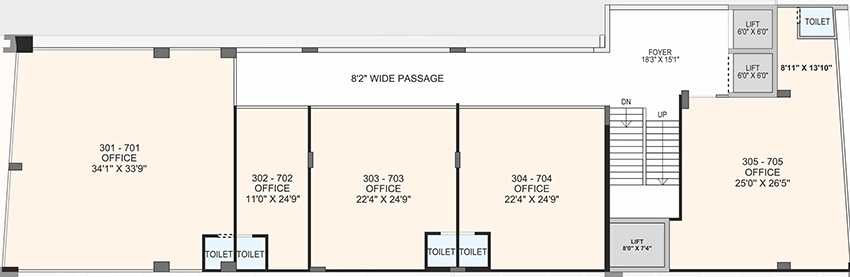 Floor Plan of Maruti Citius Commercial Spaces in Navrangpura, Ahmedabad - Image 322324